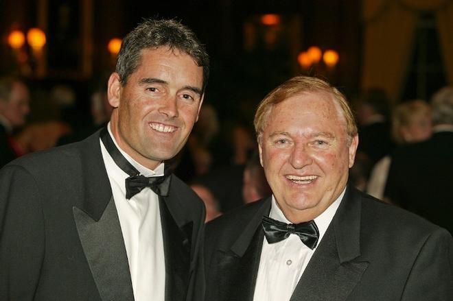 1995, 2000, 2003 America's Cup winner Russell Coutts with 1983 America's Cup winner and 2003 inductee Alan Bond - America’s Cup © Daniel Forster / go4image.com http://www.go4image.com