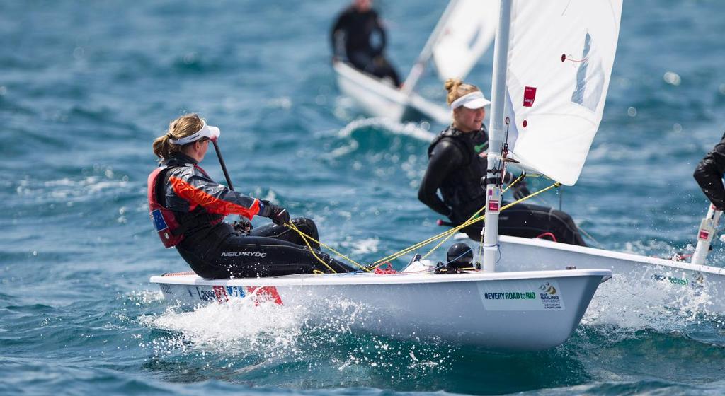 Susannah Pyatt, NZL, Women's One Person Dinghy (Laser Radial) at Day Two of the ISAF Sailing World Cup Weymouth & Portland. photo copyright onEdition http://www.onEdition.com taken at  and featuring the  class