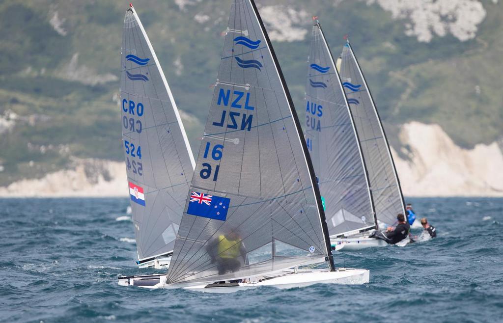 Andrew Murdoch, NZL, Men’s One Person Dinghy Heavy (Finn) at Day Two of the ISAF Sailing World Cup Weymouth & Portland. photo copyright onEdition http://www.onEdition.com taken at  and featuring the  class