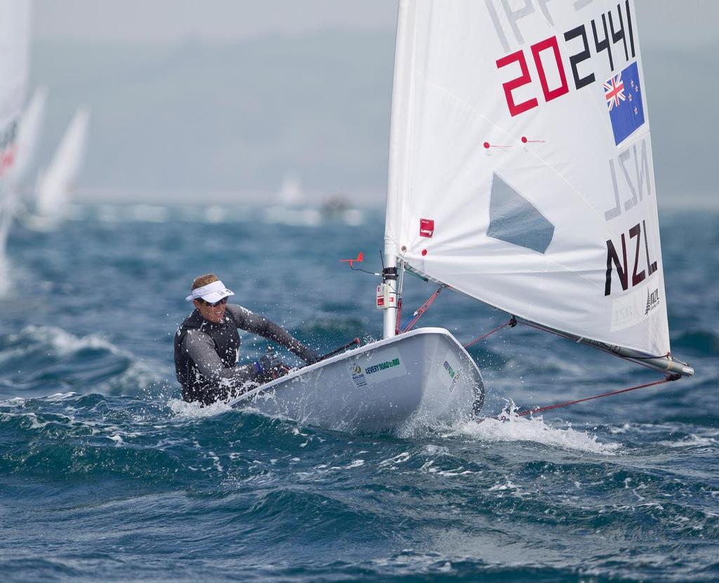 Sara Winther, NZL, Women's One Person Dinghy (Laser Radial) on day four of the ISAF Sailing World Cup Weymouth & Portland. photo copyright onEdition http://www.onEdition.com taken at  and featuring the  class