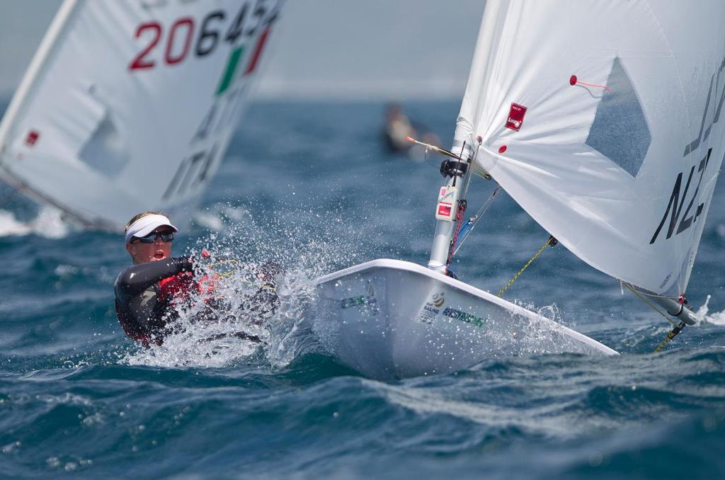 Susannah Pyatt, NZL, Womens One Person Dinghy (Laser Radial) on day four of the ISAF Sailing World Cup Weymouth & Portland. © onEdition http://www.onEdition.com