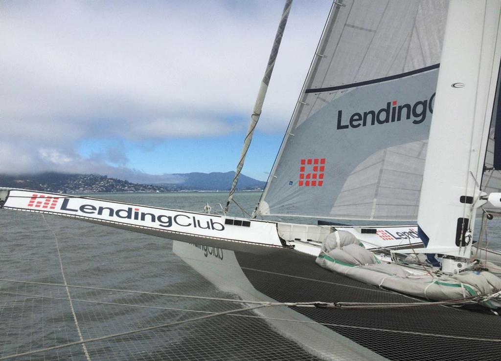 Lending Club 2 flies a hull on San Francisco Bay © David Schmidt