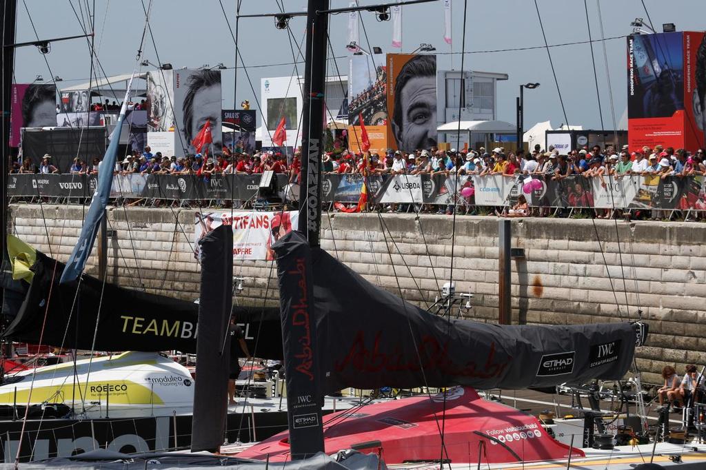 Fans crowd for a glimpse of the race fleet - Volvo Ocean Race - Lisbon In Port Race - Ashore photo copyright Eugenia Bakunova http://www.mainsail.ru taken at  and featuring the  class