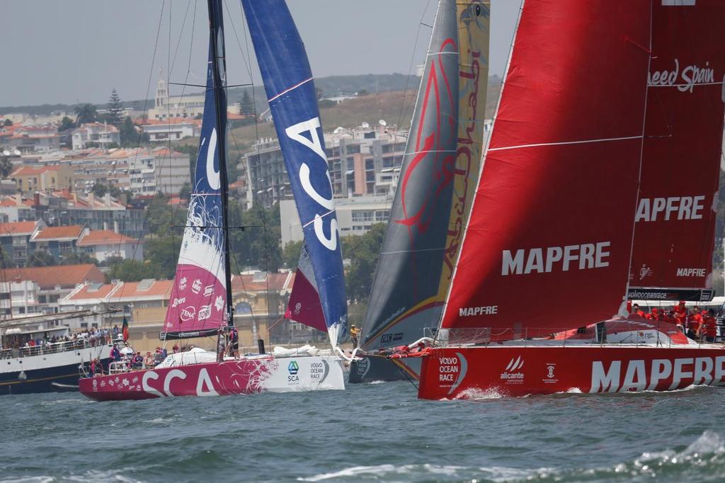 Team SCA and Mapfre - Volvo Ocean Race - Lisbon In Port Race photo copyright Eugenia Bakunova http://www.mainsail.ru taken at  and featuring the  class