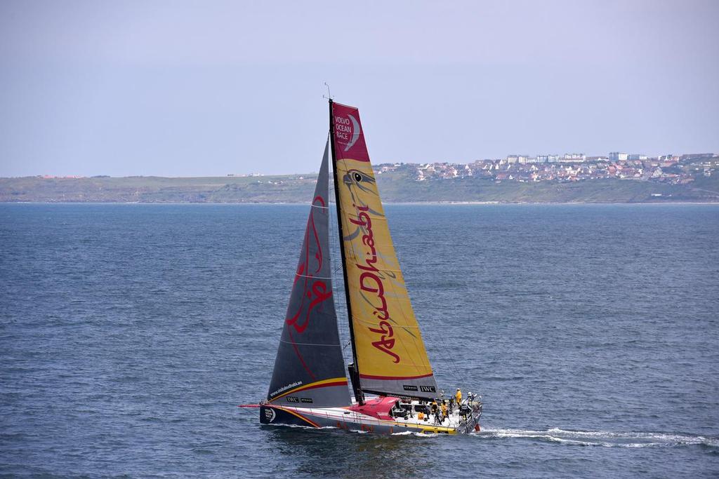June 17, 2015.  Abu Dhabi Ocean Racing in the English Channel  and Dover Straits on the way to the pitstop on The Hague on Leg 9 from Lorient to Gothenburg. © Rick Tomlinson/Volvo Ocean Race http://www.volvooceanrace.com