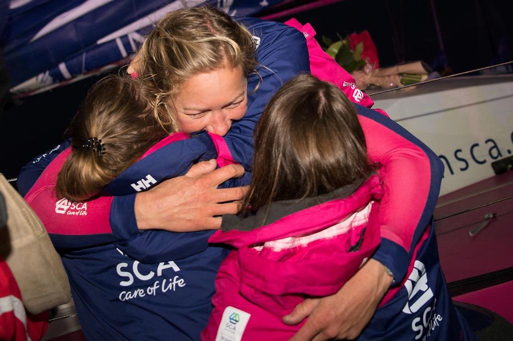 June 11, 2015. Team SCA wins Leg 8 to Lorient photo copyright Team SCA taken at  and featuring the  class