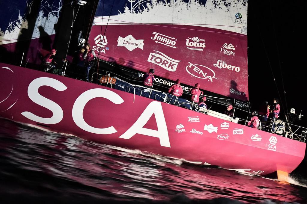 June 11, 2015. Team SCA wins Leg 8 from Lisbon to Lorient © Ricardo Pinto / Volvo Ocean Race