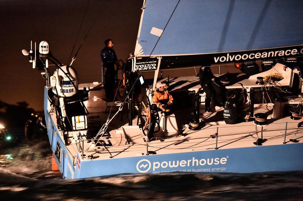 June 11, 2015. Team Vestas Wind arrives in second position for Leg 8 from Lisbon to Lorient photo copyright Ricardo Pinto / Volvo Ocean Race taken at  and featuring the  class