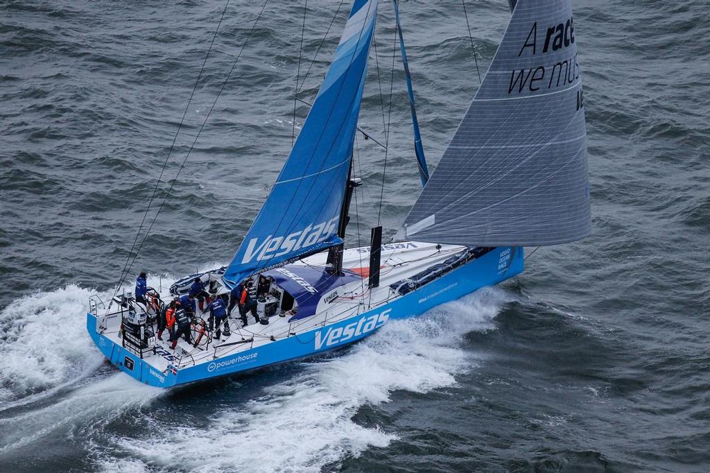 June 19,2015. Arrivals to the Pitstop in The Hague during Leg 9 to Gothenburg. Team Vestas Wind photo copyright  Ainhoa Sanchez/Volvo Ocean Race taken at  and featuring the  class