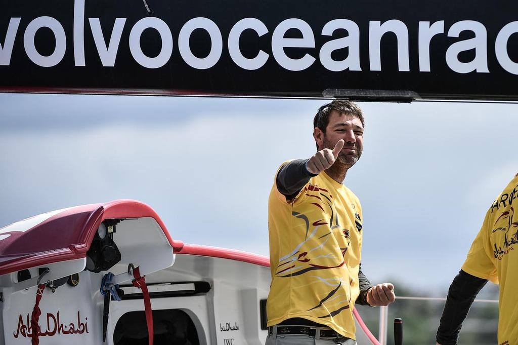 June 22, 2015. Abu Dhabi Ocean Racing arrives in Gothenburg as the winners of the 2014-15 edition of the Volvo Ocean Race. photo copyright Ricardo Pinto / Volvo Ocean Race taken at  and featuring the  class