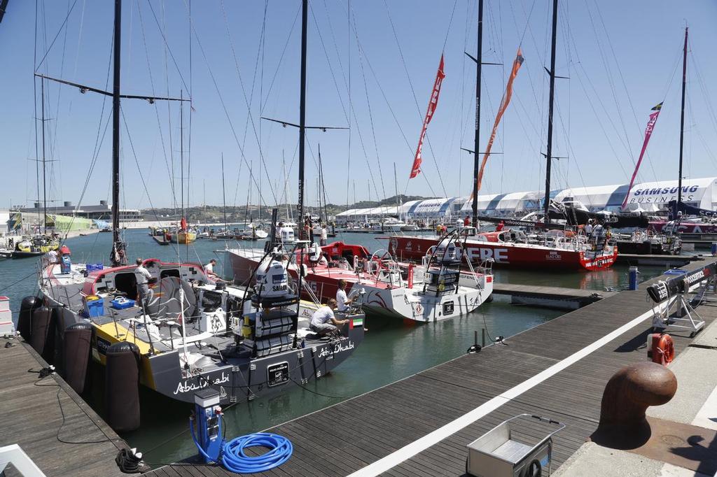 The fleet afloat - On the dock - Volvo Ocean Race, Lisbon photo copyright Eugenia Bakunova http://www.mainsail.ru taken at  and featuring the  class