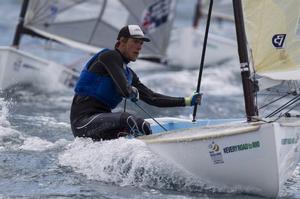 Bjsrn Allansson, SWE, Men's One Person Dinghy Heavy (Finn) on day one - ISAF Sailing World Cup Weymouth and Portland photo copyright onEdition http://www.onEdition.com taken at  and featuring the  class