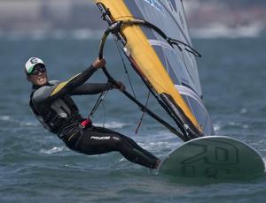 Byunggun Lee, KOR, Men's Windsurfer (RSX) on day four - 2015 ISAF Sailing WC Weymouth and Portland photo copyright onEdition http://www.onEdition.com taken at  and featuring the  class