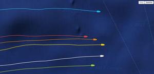 Positions at: 10 June 09:43 UTC - Leg 8 to Lorient – Volvo Ocean Race 2015 photo copyright Volvo Ocean Race http://www.volvooceanrace.com taken at  and featuring the  class