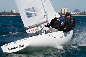 The Gunner family have escaped chilly Victoria of some sailing in the sun - Marinepool Etchells Australasian Winter Championship 2015 photo copyright Teri Dodds http://www.teridodds.com taken at  and featuring the  class
