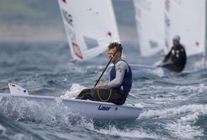 Jeremy O'Connell, AUS, Men's One Person Dinghy (Laser) on day two - 2015 ISAF Sailing WC Weymouth and Portland photo copyright onEdition http://www.onEdition.com taken at  and featuring the  class