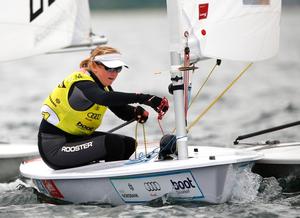 Viktorija Andrulyite from Lithuania could even manage an early start with one discarded result and still remain in top position - 2015 Kieler Woche photo copyright  Kieler Woche / okPress.de taken at  and featuring the  class