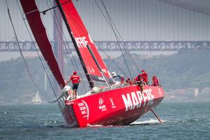 June 6,2015. MAPFRE take first place in the In-Port race in Lisbon. photo copyright Maria Mui–a / MAPFRE taken at  and featuring the  class