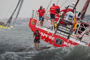 MAPFRE during the start of leg 8. - Volvo Ocean Race 2015 photo copyright Maria Mui–a / MAPFRE taken at  and featuring the  class