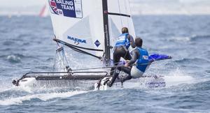 Tom Phipps and Nicola Boniface, GBR, Mixed Multihull (Nacra 17) at day two - 2015 ISAF Sailing WC Weymouth and Portland photo copyright onEdition http://www.onEdition.com taken at  and featuring the  class
