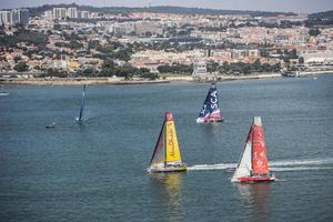 JJune 06,2015. InPort Race Lisbon. Abu Dhabi Ocean Racing,Dongfeng Race Team and Team SCA photo copyright Ricardo Pinto / Volvo Ocean Race taken at  and featuring the  class