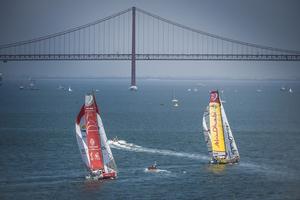 JJune 06,2015. InPort Race Lisbon. Abu Dhabi Ocean Racing and Dongfeng Race Team photo copyright Ricardo Pinto / Volvo Ocean Race taken at  and featuring the  class