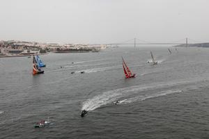 Start of leg 8 from Lisbon to Lorient - Volvo Ocean Race 2014-15 photo copyright  Ainhoa Sanchez/Volvo Ocean Race taken at  and featuring the  class