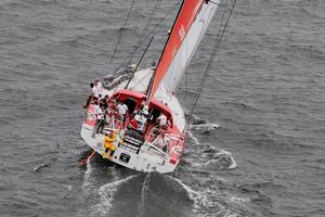 Onboard Dongfeng Race Team - Start of leg 8 from Lisbon to Lorient - Volvo Ocean Race 2014-15 photo copyright  Ainhoa Sanchez/Volvo Ocean Race taken at  and featuring the  class