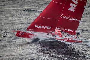 June 09,2015. MAPFRE passing by Costa da Morte - Coast of Death - in Spanish waters during Leg 8 to Lorient. photo copyright  Ainhoa Sanchez/Volvo Ocean Race taken at  and featuring the  class