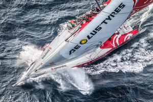 June 09,2015. Dongfeng Race Team passing by Costa da Morte - Coast of Death - in Spanish waters during Leg 8 to Lorient. photo copyright  Ainhoa Sanchez/Volvo Ocean Race taken at  and featuring the  class