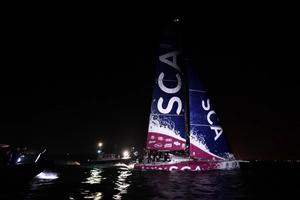 June 11,2015. Team SCA wins Leg 8 from Lisbon to Lorient photo copyright Ricardo Pinto / Volvo Ocean Race taken at  and featuring the  class