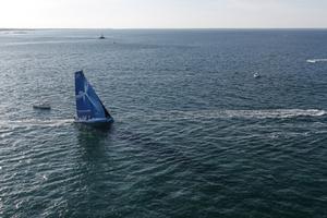June 16,2015. The fleet leave Lorient on the final Leg of the Volvo Ocean Race. photo copyright  Ainhoa Sanchez/Volvo Ocean Race taken at  and featuring the  class