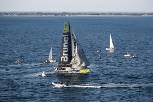 June 16,2015. The fleet leave Lorient on the final Leg of the Volvo Ocean Race photo copyright  Ainhoa Sanchez/Volvo Ocean Race taken at  and featuring the  class