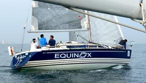 The veteran X332 Equinox (Ross McDonald). As the wind has freshened, Equinox has consolidated her lead in Div 2, even though the three Half Tonners had shown ahead in the early races - 2015 ICRA Nationals and Sovereign's Cup photo copyright www.afloat.ie taken at  and featuring the  class