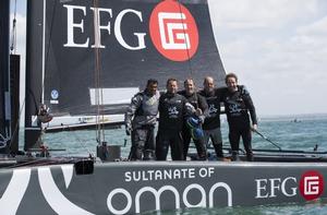 Sultinate of Oman GC32 catamaran taking part in the race today  - 2015 JP Morgan Round the Island Race photo copyright Lloyd Images taken at  and featuring the  class