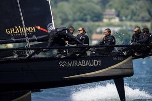 D35 Trophy - Ladycat powered by Spindrift racing Decision 35 - the fleet race of the Open de Versoix, Geneva, Switzerland photo copyright Chris Schmid taken at  and featuring the  class