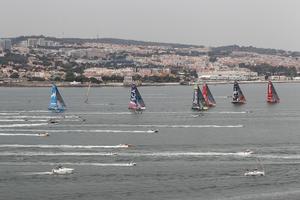Little wind proved for a difficult start for the Volvo Ocean Race fleet. This is going to be a critical leg for Dongfeng. - Volvo Ocean Race 2014-15 photo copyright  Ainhoa Sanchez/Volvo Ocean Race taken at  and featuring the  class