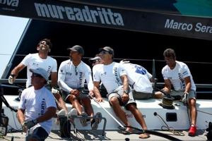Owner/helmsman Marco Serafini, tactician Thommaso Chieffi and members of the TP 52 Xio trim team from Italy in action today - 2015 ORC World Championship photo copyright Max Ranchi / ORC taken at  and featuring the  class
