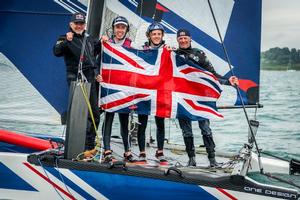 Winners of the first ever UK event held at the Weymouth and Portland National Sailing Academy - 2015 Red Bull Foiling Generation photo copyright Olaf Pignataro / Red Bull Content Pool taken at  and featuring the  class