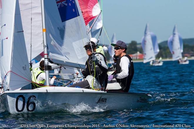 Jo Aleh and Polly Powrie on Day 3 of the 470 Europeans in Denmark © 470 European Championships