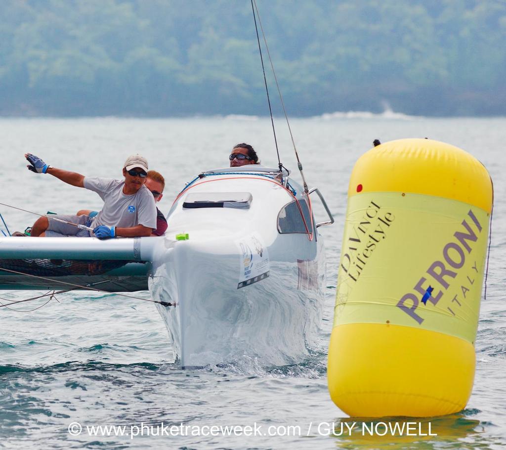 Cape Panwa Hotel Phuket Raceweek 2015. Squeaky close at the start - Twin Sharks. photo copyright Guy Nowell / Cape Panwa Hotel Phuket Raceweek taken at  and featuring the  class