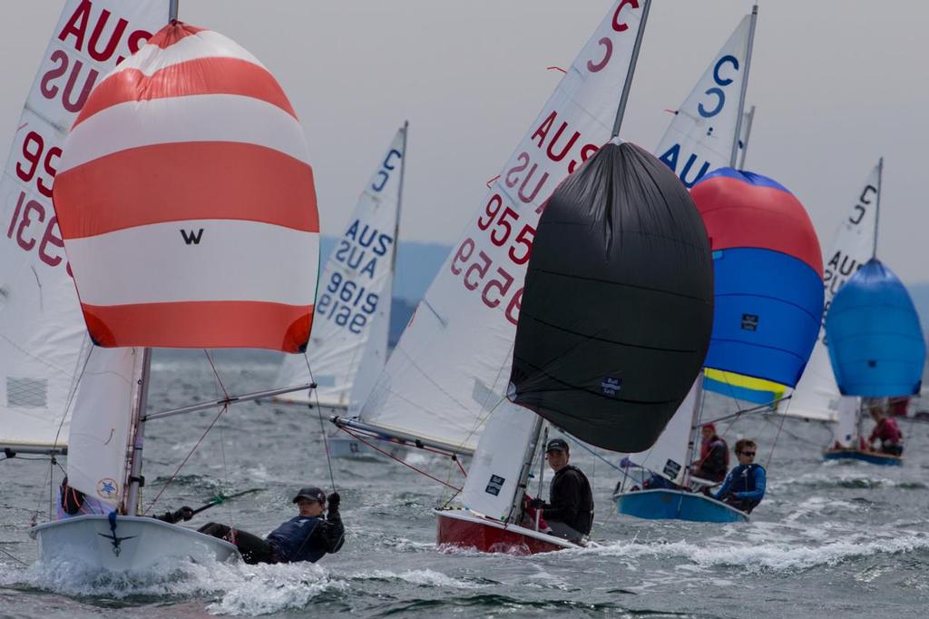 International Cadets downwind action at Sail Sandy photo copyright  Bruno Cocozza taken at  and featuring the  class