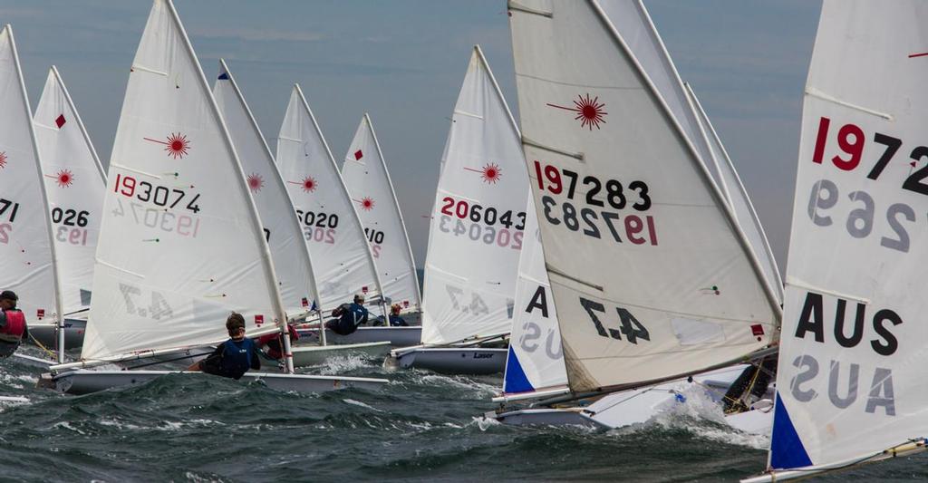 Lasers in close competition at Sail Sandy photo copyright  Bruno Cocozza taken at  and featuring the  class