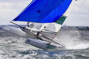 Day 2 action in Aarhus, Denmark - 2015 Nacra 17 World Championship photo copyright Mogens Hansen taken at  and featuring the  class