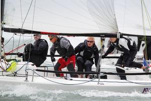 It's all action on the increasingly popular J/70's photo copyright  Louay Habib taken at  and featuring the  class