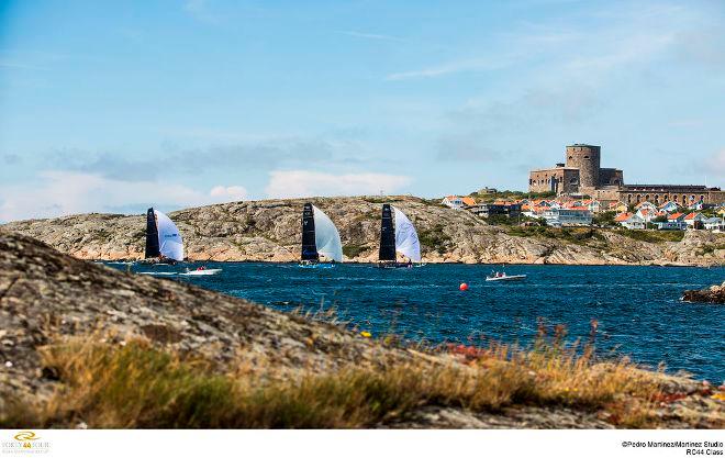 The RC44 fleet finishes the final race of the day - 2015 RC44 Marstrand Cup © MartinezStudio.es