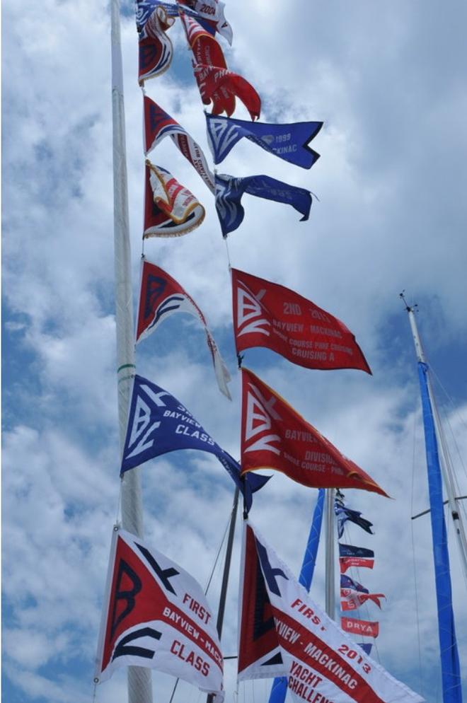 “Brag Flags” are given to top finishers each year - Bell’s Beer Bayview Mackinac Race © Martin Chumiecki / Bayview Yacht Club