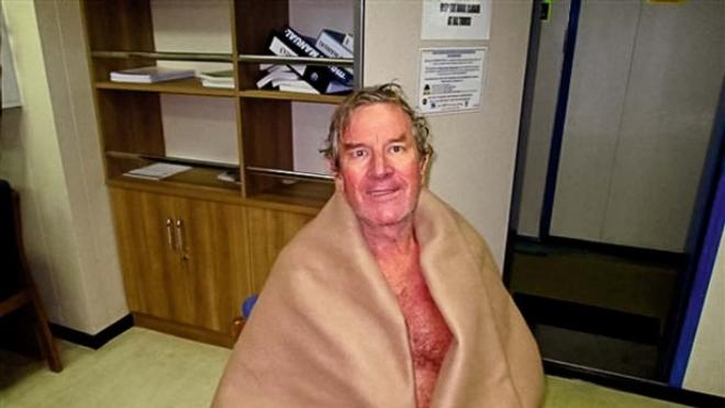Three sailors, inlcuding two New Zealanders, were rescued from the Pacific Ocean after their yacht caught fire. Pictured is Murray Vereker-Bindon, 70, of Hamilton. - mid-Pacific rescue after yacht burns © MV CAP CAPRICORN