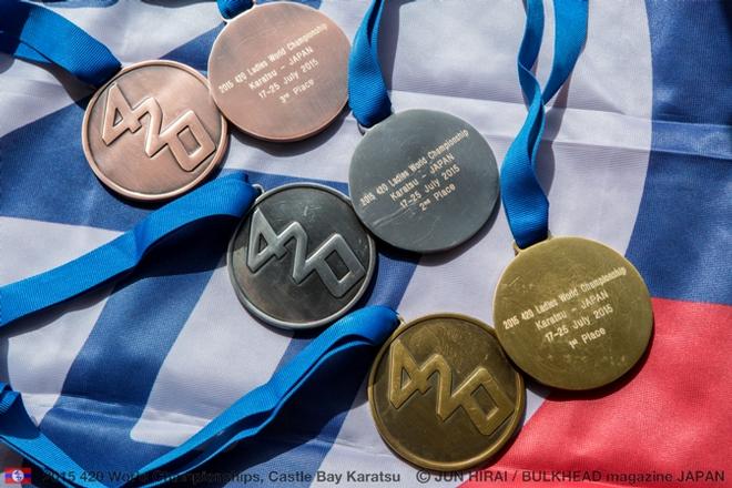 Medals - 2015 420 World Championships © Jun Hirai / BULKHEAD Magazine
