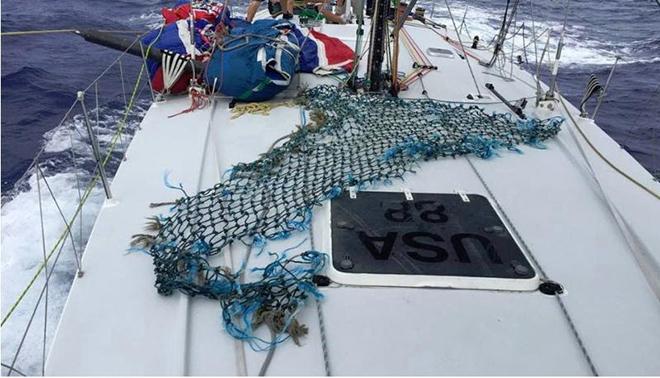Fishing net debris found by OEX ©  Sharon Green / Ultimate Sailing